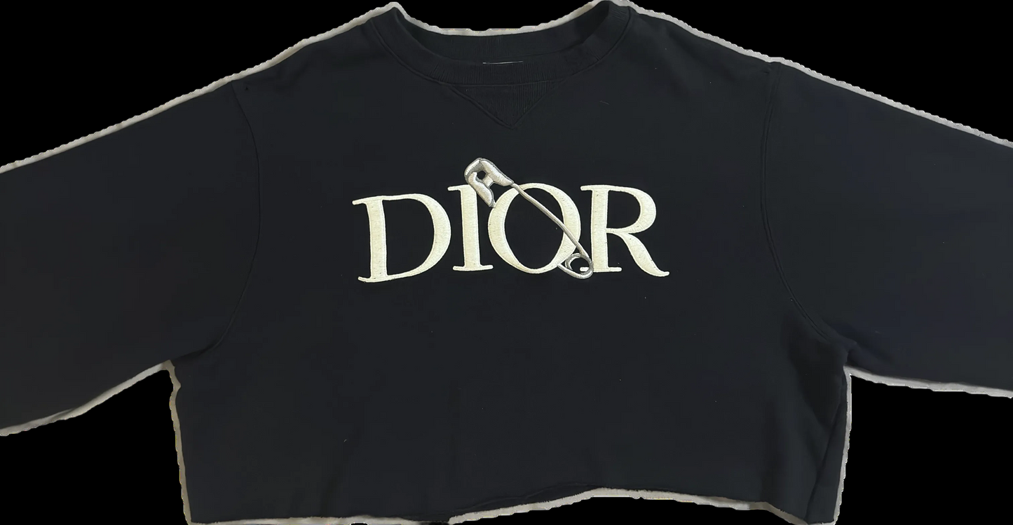 Thrift Collection Dior x Judy Blame Safety Pin Crewneck Sweater